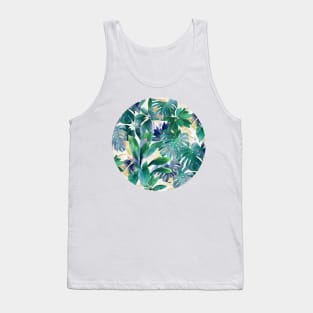 Pastel Summer Tropical Emerald Jungle Tank Top